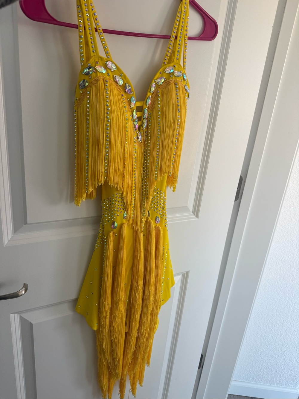 Yellow Latin Dance Performance Dress